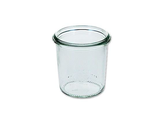 6000 OGGI set of 4 Ribbed Glass Canisters with stainless steel