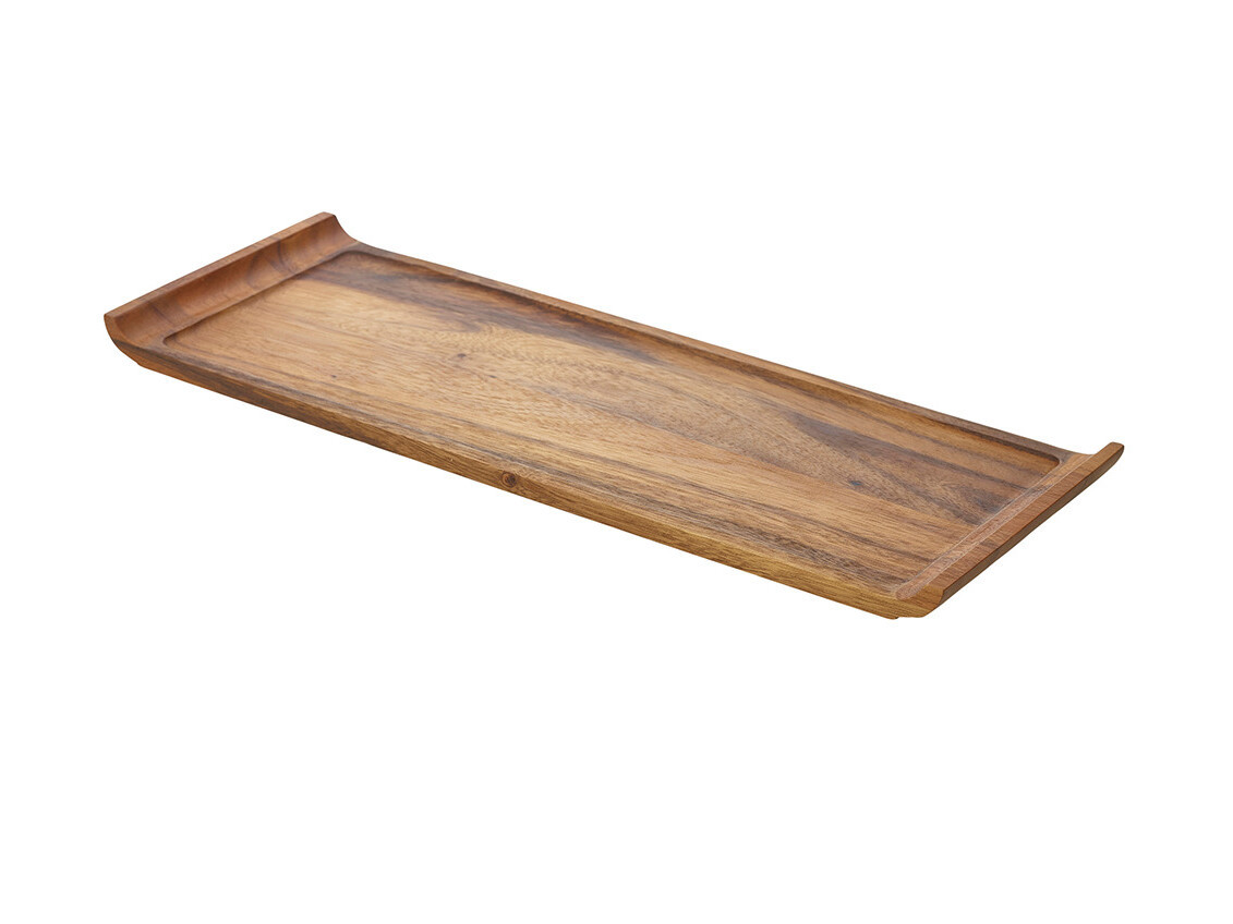 Vassoio da portata in legno per sushi e barca, per ristorante o casa, 20-26,7 cm L L