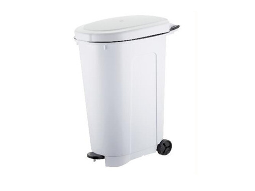 Cestini per Rifiuti Impilabili con Coperchi 3pz Neri PP 120L